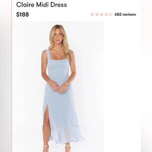 Show me your mumu blue Claire midi dress nwot xxl